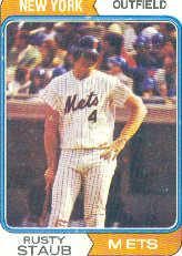 1974 Topps Baseball Cards      629     Rusty Staub